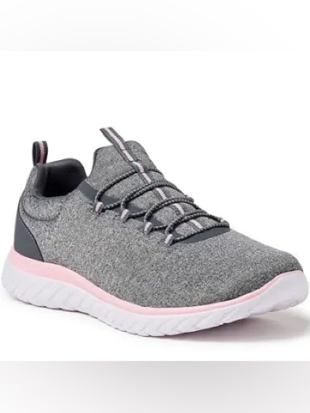 Athletic Works Women's grey and pink Bungee Slip-On Sneakers. NWT. Size 8.5